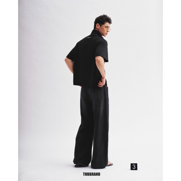 THBB ‘25 BASIC POLO - BLACK