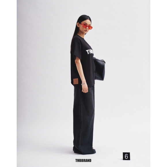 THBB CLASSIC LOGO TSHIRT  - BLACK