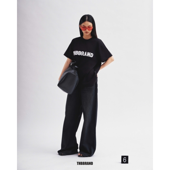 THBB CLASSIC LOGO TSHIRT  - BLACK