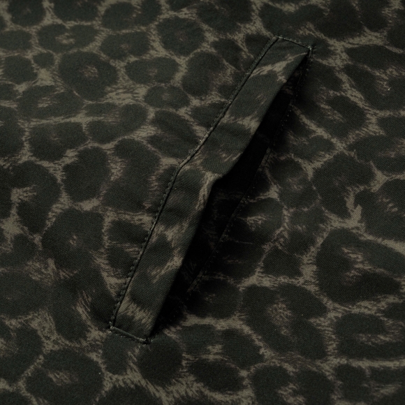 THBB LEOPARD-BOXY SHIRTS - GREY