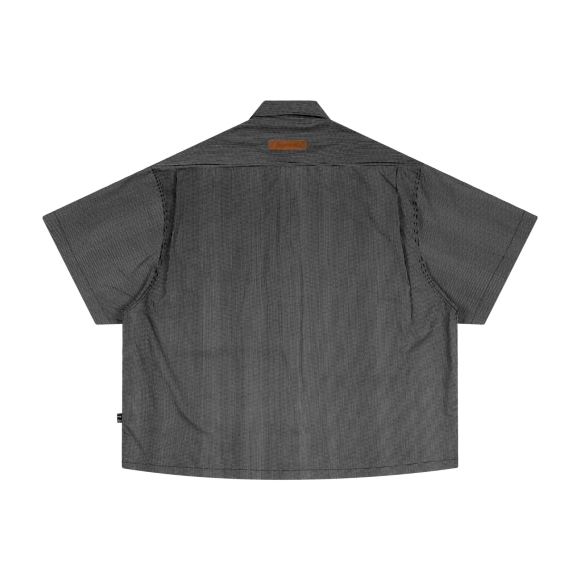 THBB STRIPED BOXY SHIRTS - BLACK STRIPES