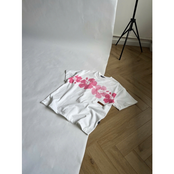 THBB HIBISCUS TSHIRT - WHITE