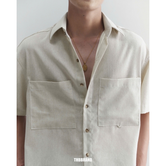 THBB COCOCHILL LINEN SHIRTS - BEIGE