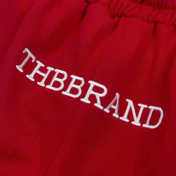 THBB PLUM SWEATSHORTS - RED