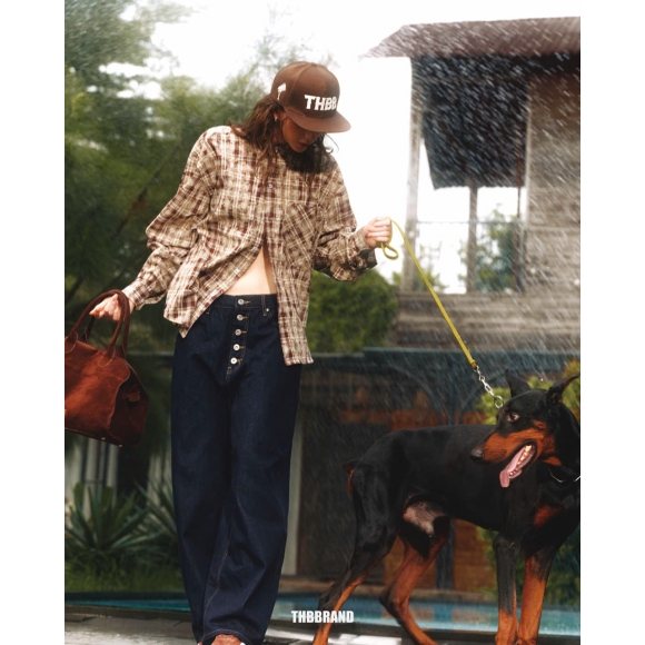 THBB OXIDIZED SHIRT - CHOCOLATE