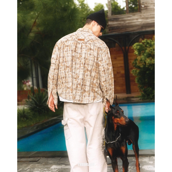THBB OXIDIZED SHIRT - LATTE