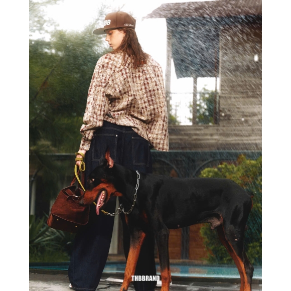 THBB OXIDIZED SHIRT - CHOCOLATE