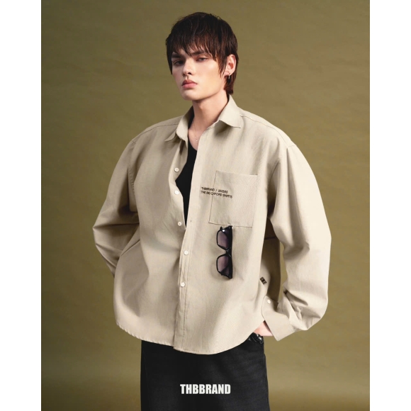 THBB BIG OXFORD SHIRT - BEIGE