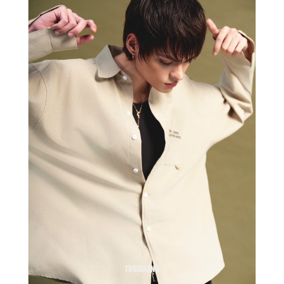 THBB BIG OXFORD SHIRT - BEIGE