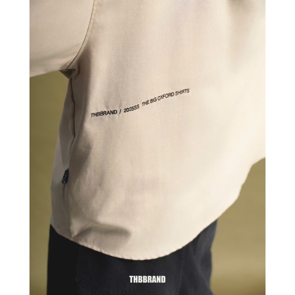 THBB BIG OXFORD SHIRT - BEIGE