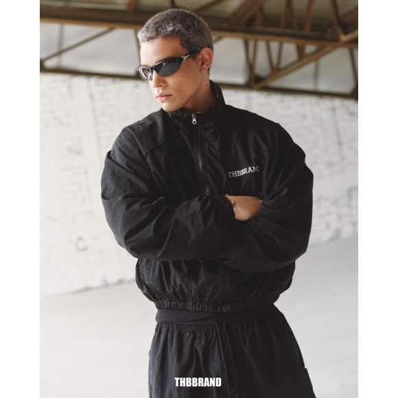 THBB NYLON JACKET - BLACK