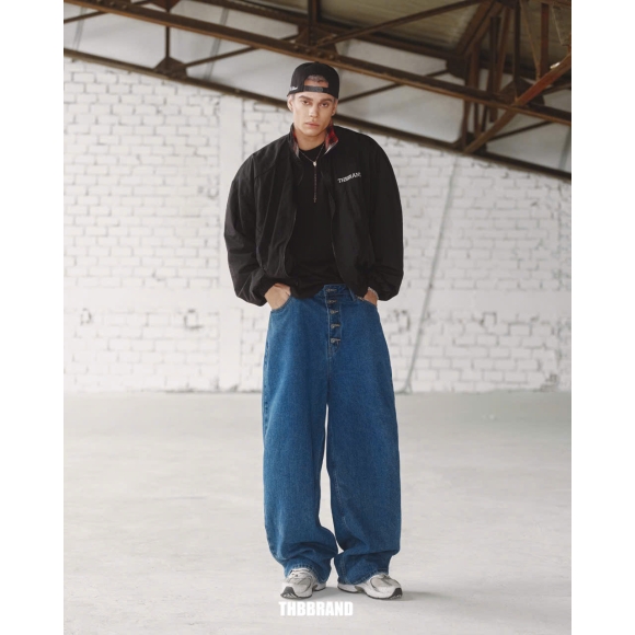 THBB NYLON JACKET - BLACK
