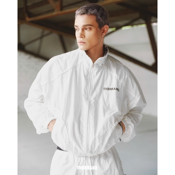 THBB NYLON JACKET - WHITE