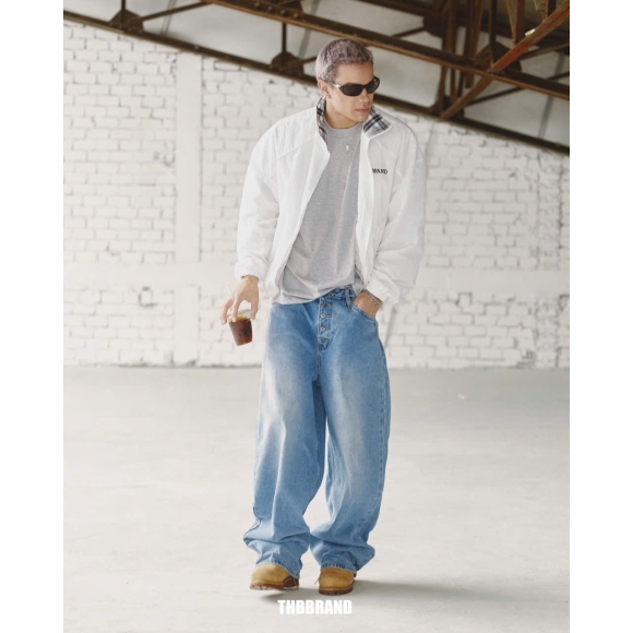 THBB NYLON JACKET - WHITE
