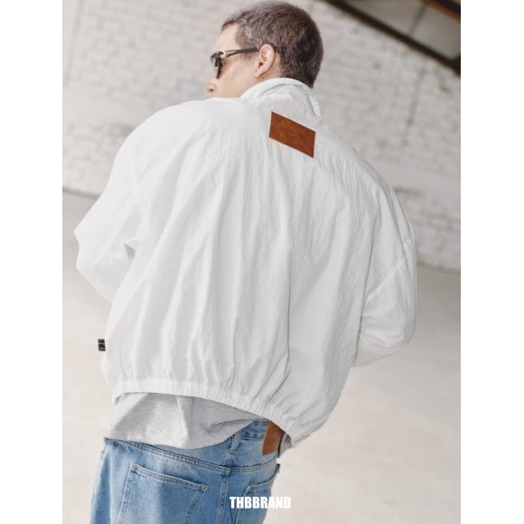 THBB NYLON JACKET - WHITE