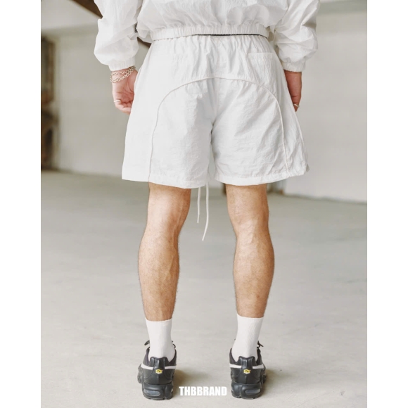 THBB NYLON SHORTS - WHITE