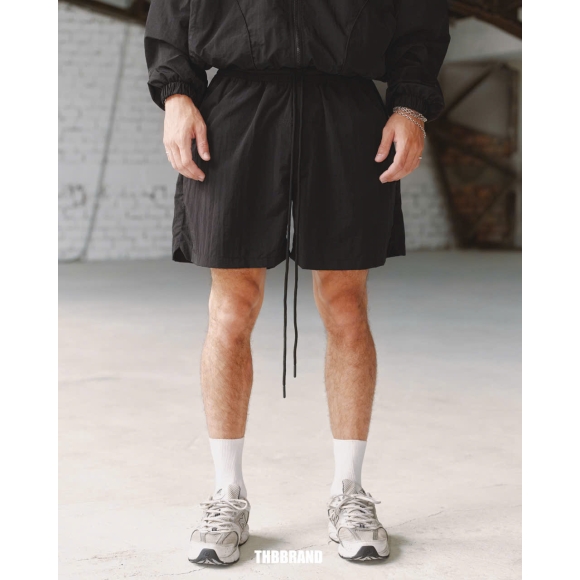 THBB NYLON SHORTS - BLACK