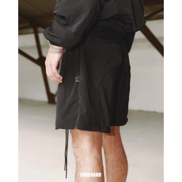 THBB NYLON SHORTS - BLACK