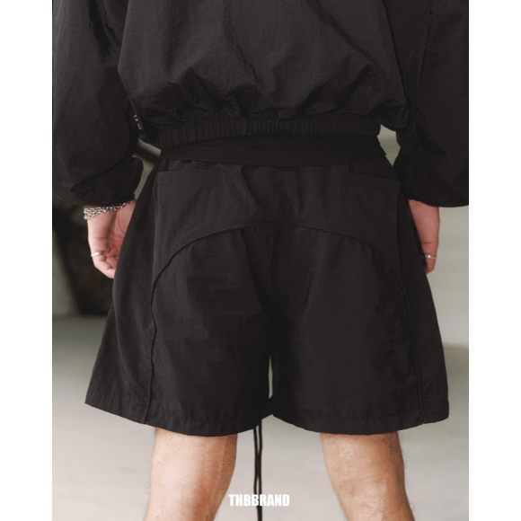 THBB NYLON SHORTS - BLACK
