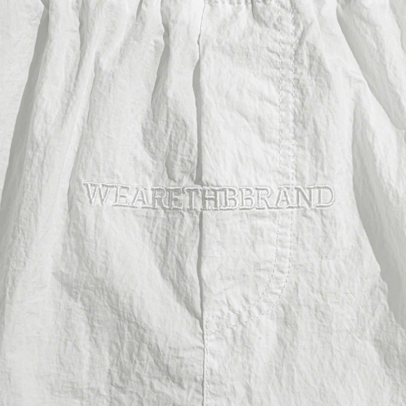 THBB NYLON SHORTS - WHITE