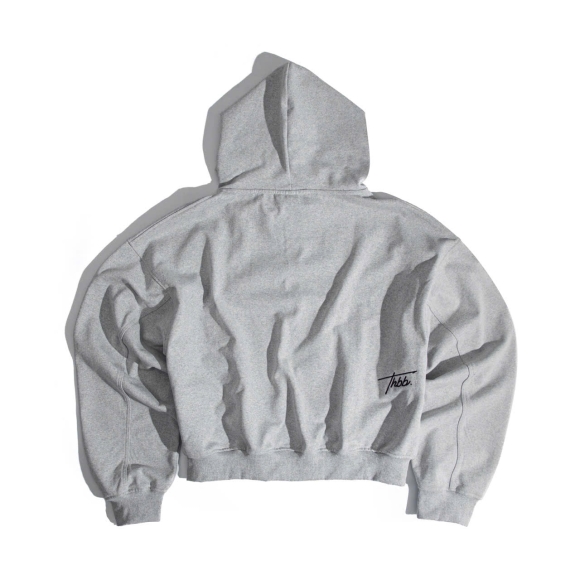 THBB HOODIE ZIPPER BIG LOGO - PREMIUM GREY (NỈ CUA)