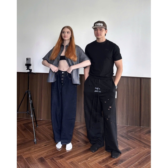 THBB HARMONY SWEATPANTS - BLACK