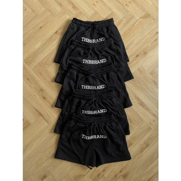 THBB PLUM SWEATSHORTS - BLACK