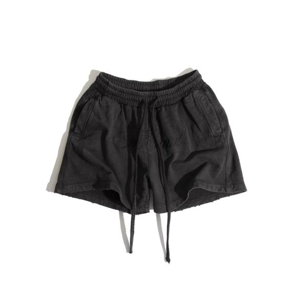 THBB WASHED SWEATSHORTS - BLACK