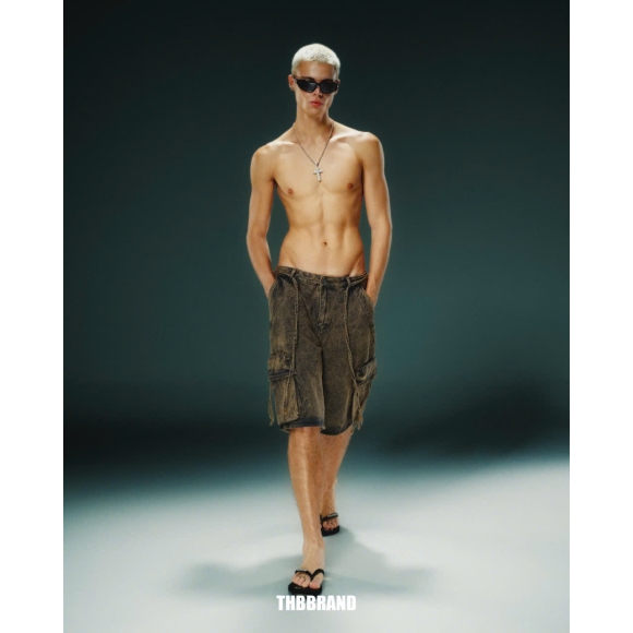 THBB TIMBER BAGGY SHORTS - BROWN WASHED