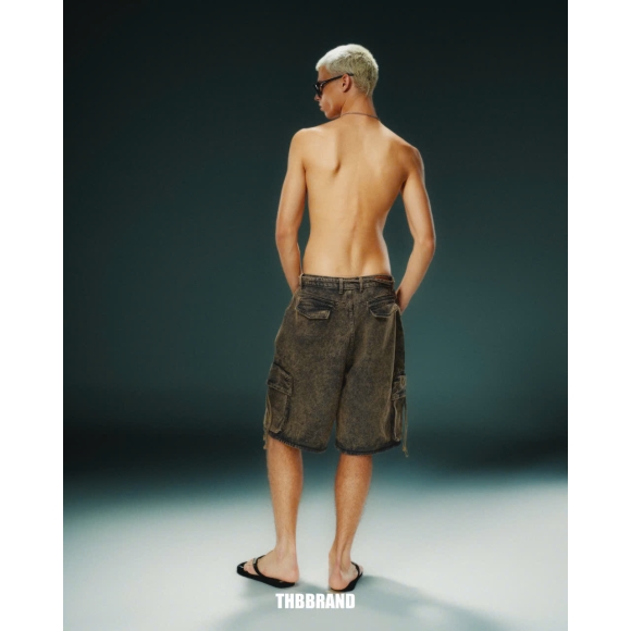 THBB TIMBER BAGGY SHORTS - BROWN WASHED