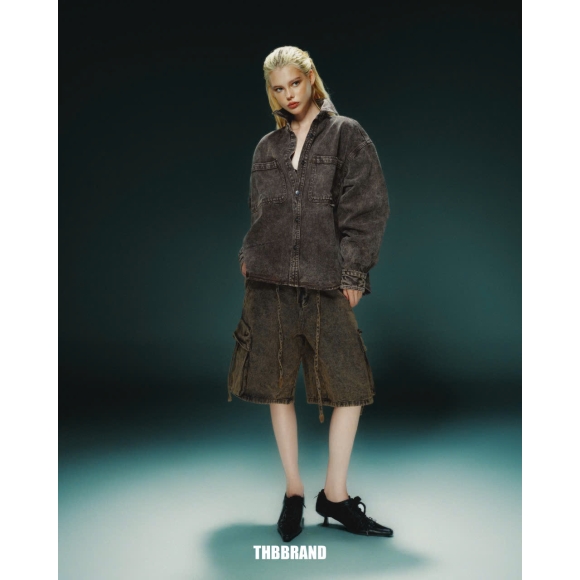 THBB TIMBER BAGGY SHORTS - BROWN WASHED