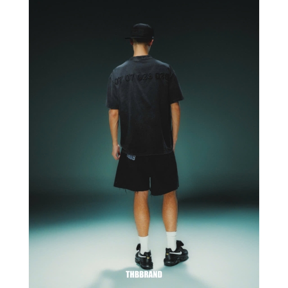 THBB BASIC WASHED  TSHIRT - BLACK