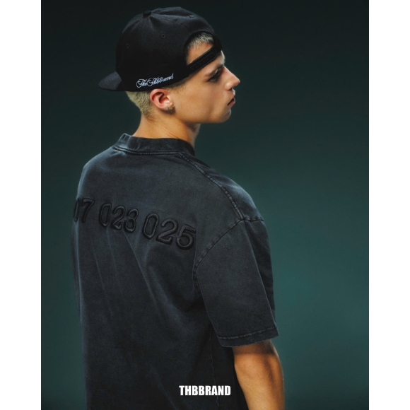 THBB BASIC WASHED  TSHIRT - BLACK
