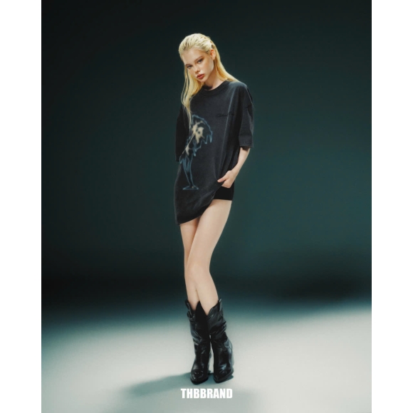 THBB COCO RESORT WASHED  TSHIRT - BLACK