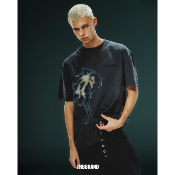 THBB COCO RESORT WASHED  TSHIRT - BLACK