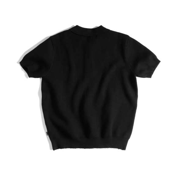 THBB KNIT POLO - BLACK 