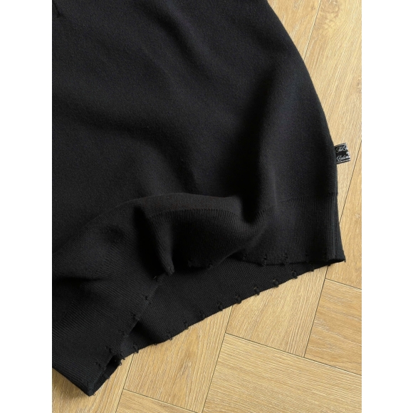THBB KNIT POLO - BLACK 