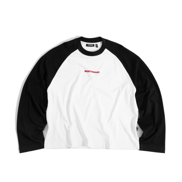 THBB BASIC RAGLAN - WHITE + BLACK 