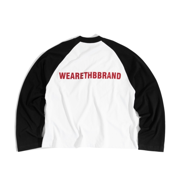 THBB BASIC RAGLAN - WHITE + BLACK 