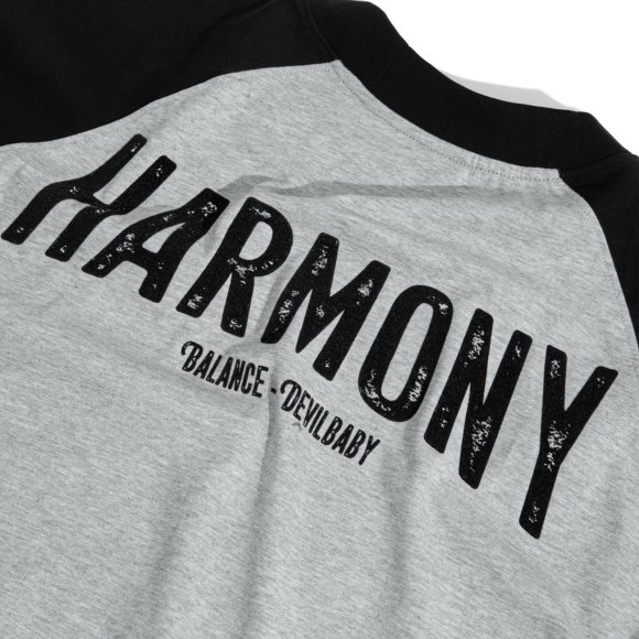 THBB HARMONY RAGLAN LONG SLEEVES - PREMIUM GREY + BLACK