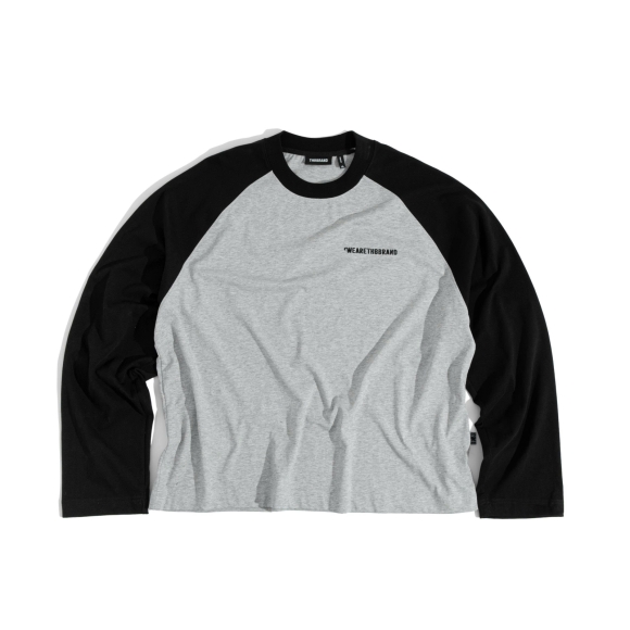 THBB HARMONY RAGLAN LONG SLEEVES - PREMIUM GREY + BLACK