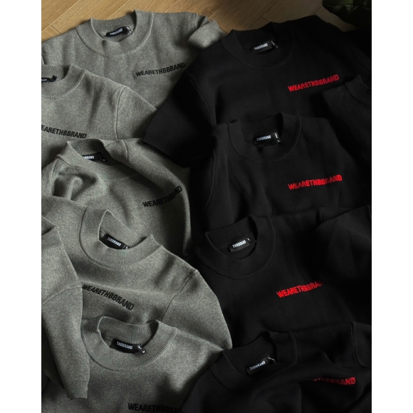 THBB BASIC KNIT TEE - PREMIUM GREY