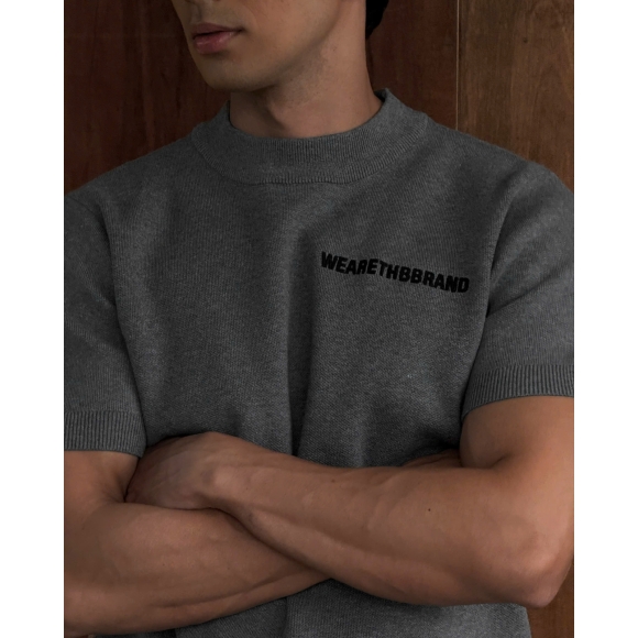 THBB BASIC KNIT TEE - PREMIUM GREY