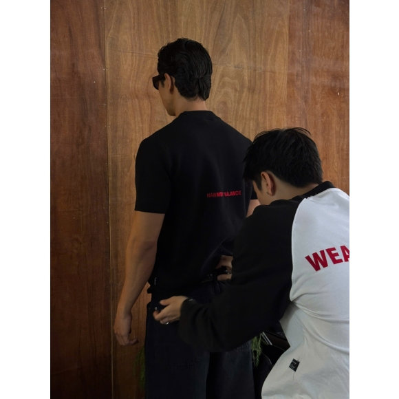 THBB BASIC KNIT TEE - BLACK