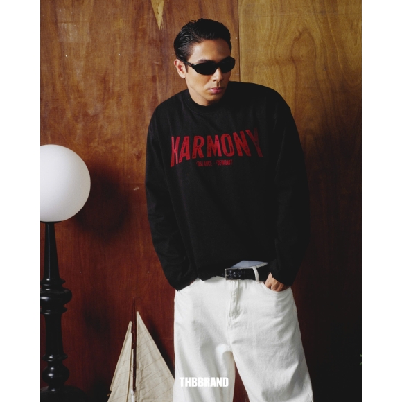 THBB HARMONY VELVET LONG SLEEVES - BLACK