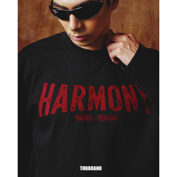 THBB HARMONY VELVET LONG SLEEVES - BLACK