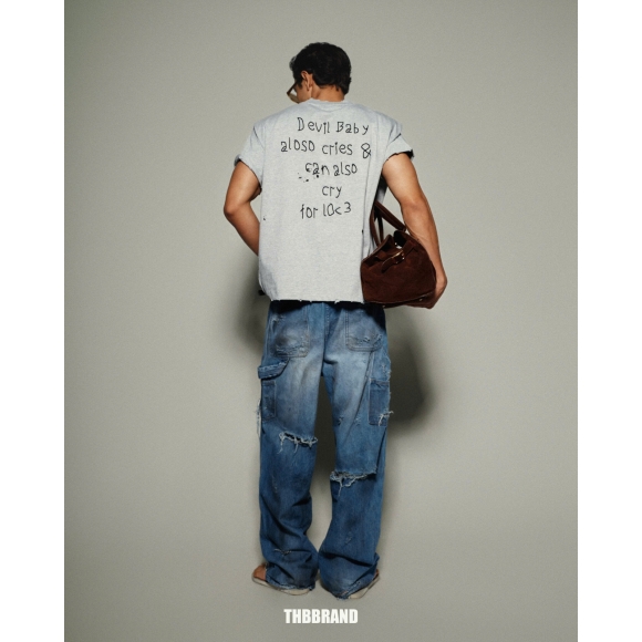 THBB TORNPOCKET DEVILBABY - PREMIUM GREY