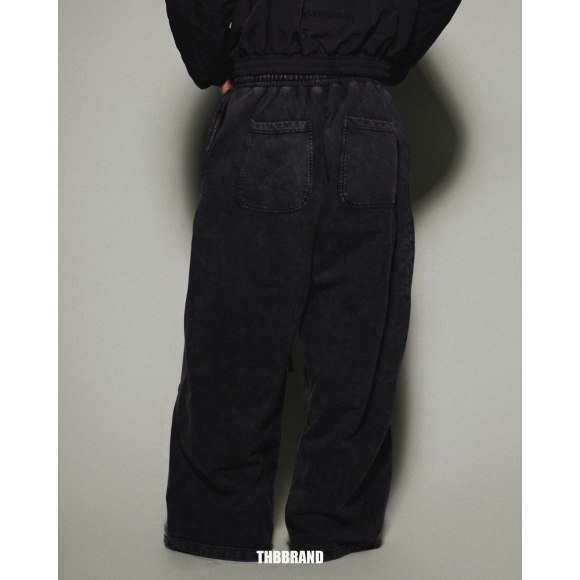 THBB WASHED SWEATPANTS - BLACK