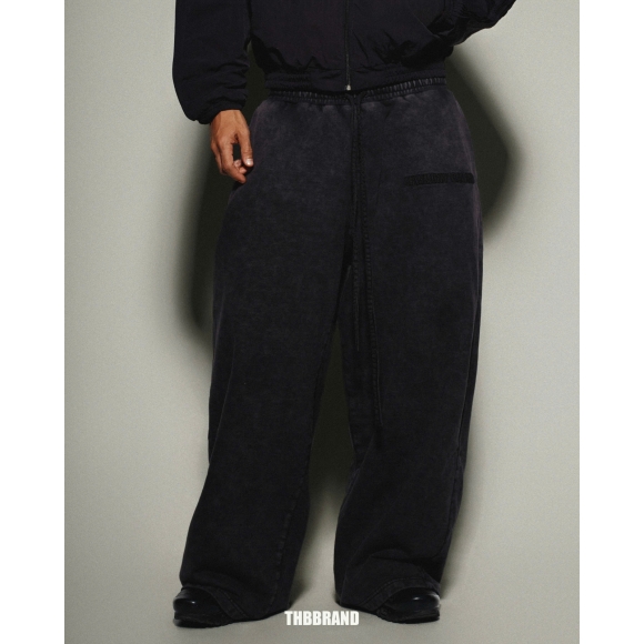 THBB WASHED SWEATPANTS - BLACK
