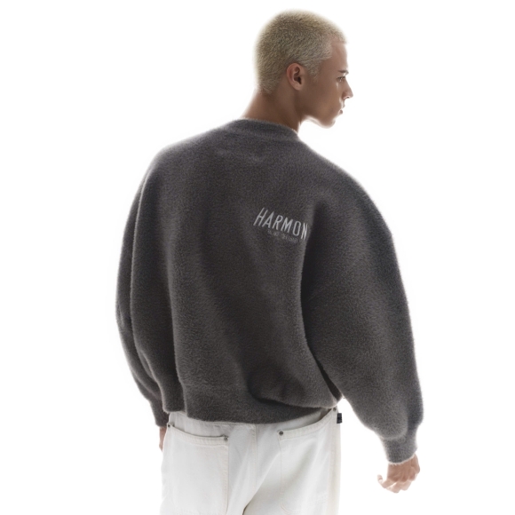 THBB HARMONY SWEATER FUR-KNIT - PREMIUM GREY